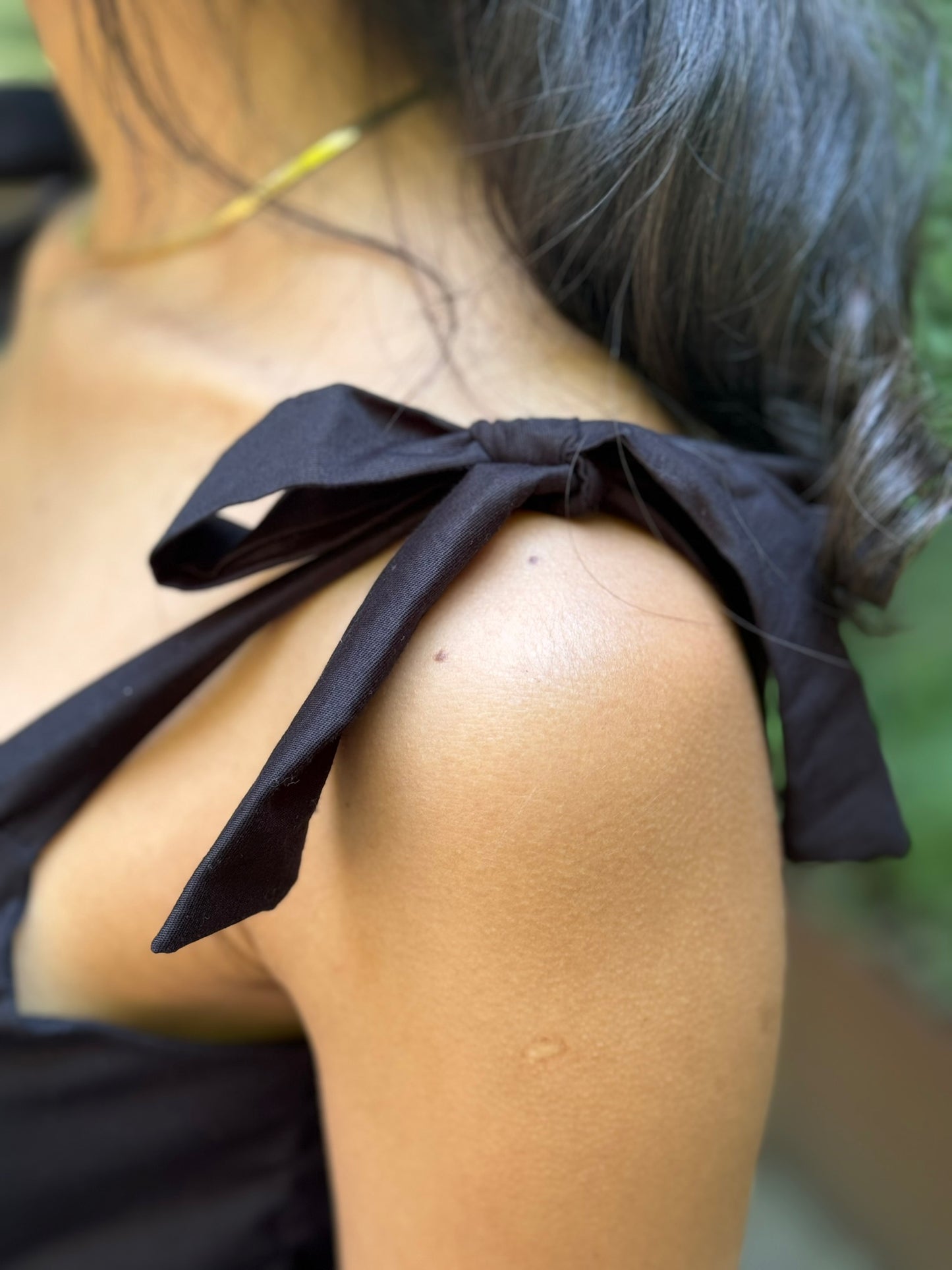 Lizzia Black Dress with Bow