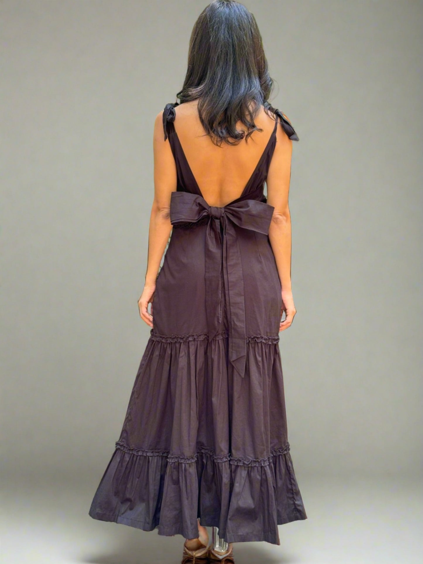 Lizzia Black Dress with Bow